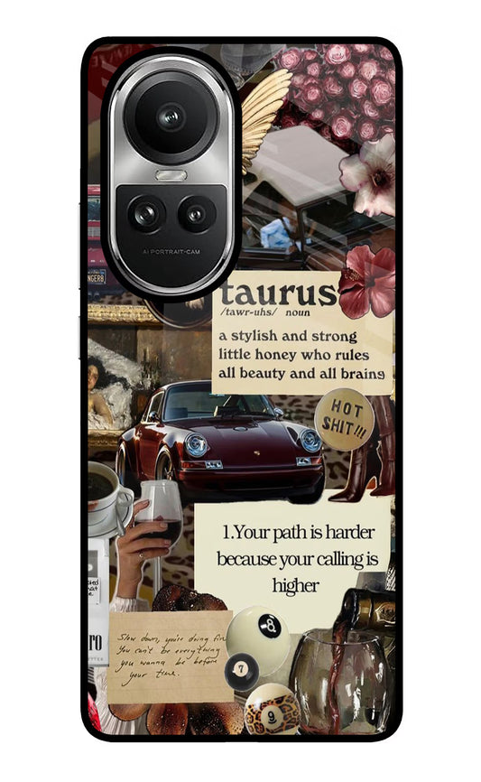 Taurus Zodiac Oppo Reno10 5G/10 Pro 5G Glass Case