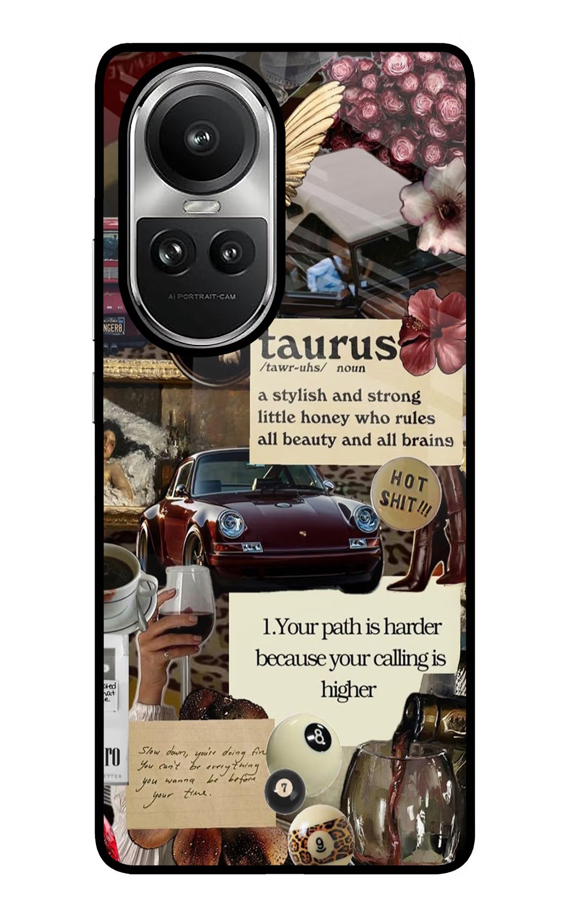 Taurus Zodiac Oppo Reno10 5G/10 Pro 5G Glass Case Back Cover by Casekaro