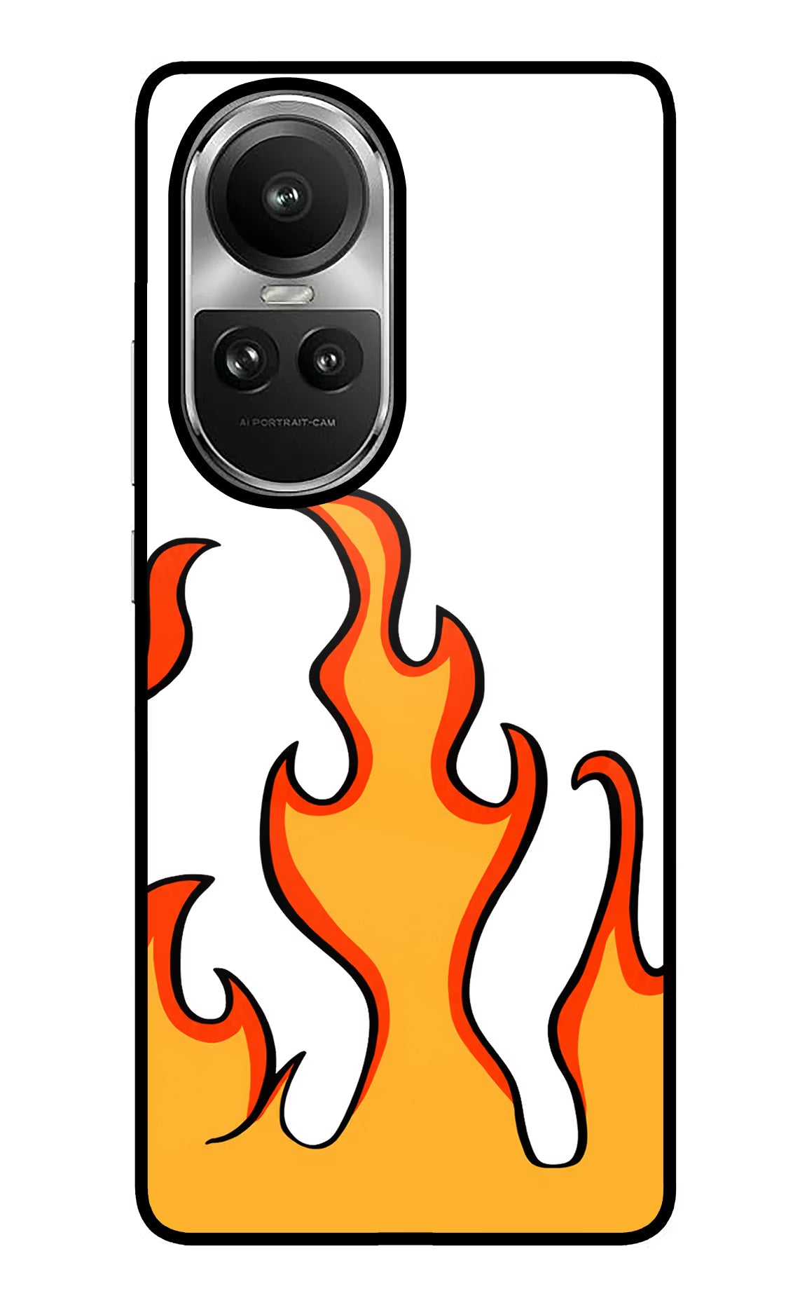 Fired Up – White Oppo Reno10 5G/10 Pro 5G Glass Case