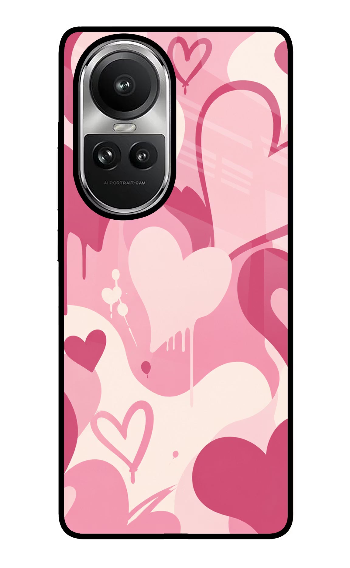 Hearty case Oppo Reno10 5G/10 Pro 5G Glass Case Back Cover by Casekaro