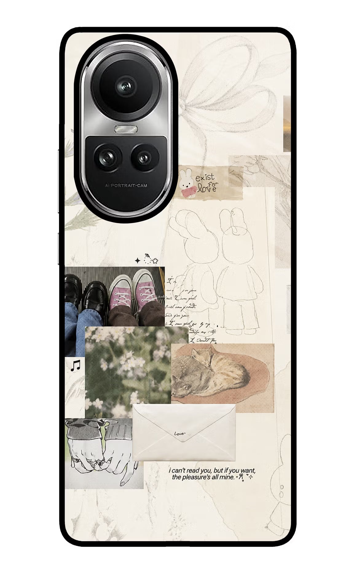 Soft Aesthetic Oppo Reno10 5G/10 Pro 5G Glass Case