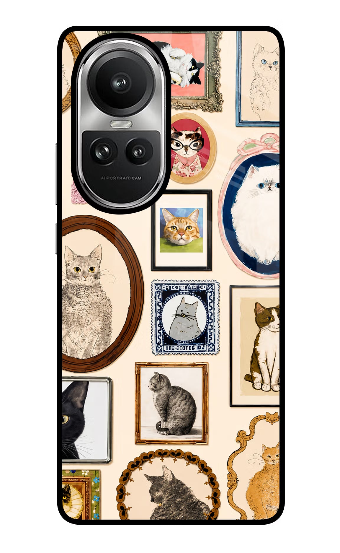 Mirror Cats Oppo Reno10 5G/10 Pro 5G Glass Case