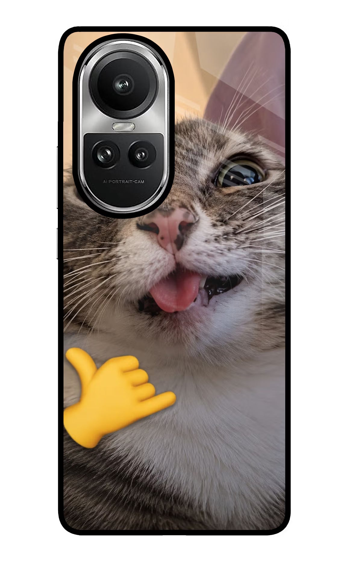 Silly Cat Call Oppo Reno10 5G/10 Pro 5G Glass Case