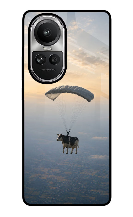 Skydiving Cow Oppo Reno10 5G/10 Pro 5G Glass Case