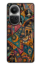 Folk Print Oppo Reno10 5G/10 Pro 5G Glass Case