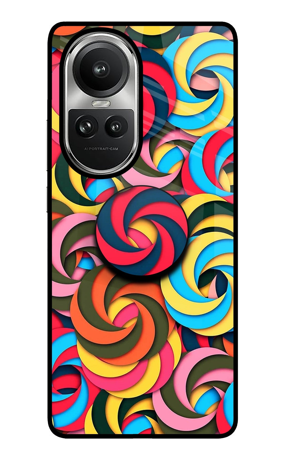 Spiral Pattern Oppo Reno10 5G/10 Pro 5G Glass Case