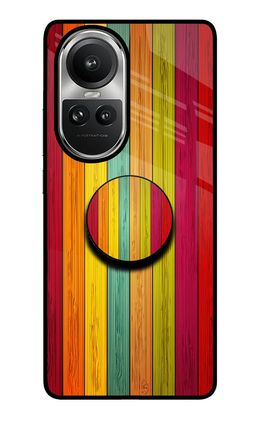 Multicolor Wooden Oppo Reno10 5G/10 Pro 5G Glass Case