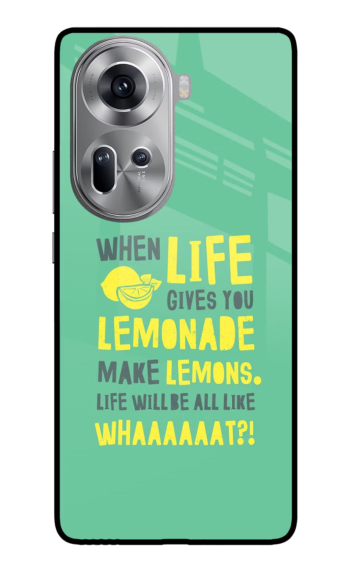 Quote Oppo Reno11 Glass Case Back Cover by Casekaro