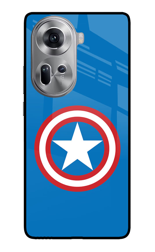 Captain America Logo Oppo Reno11 Glass Case