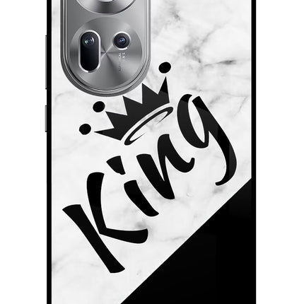 King Oppo Reno11 Glass Case Back Cover by Casekaro