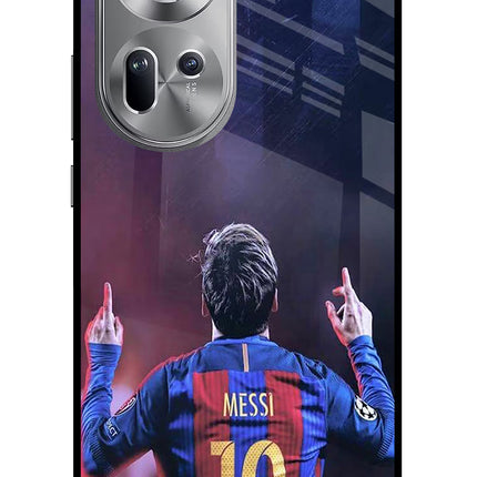 Messi Oppo Reno11 Glass Case Back Cover by Casekaro