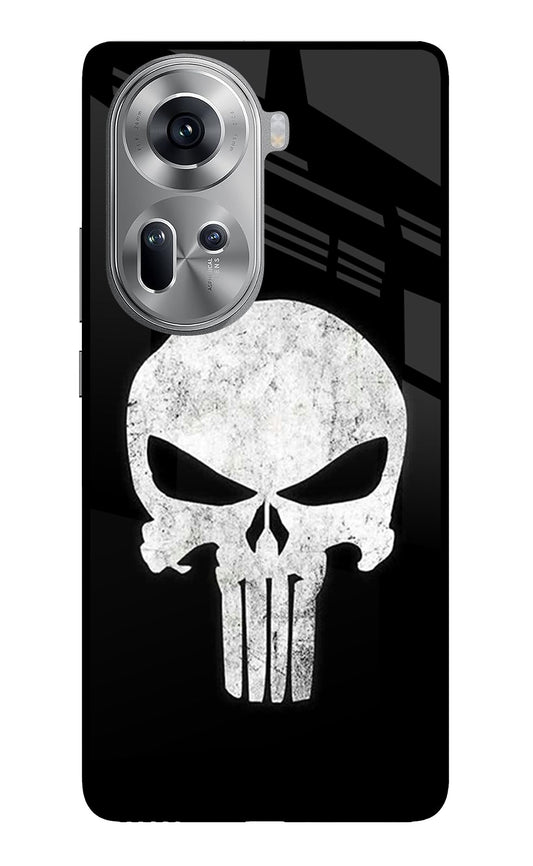 Punisher Skull Oppo Reno11 Glass Case