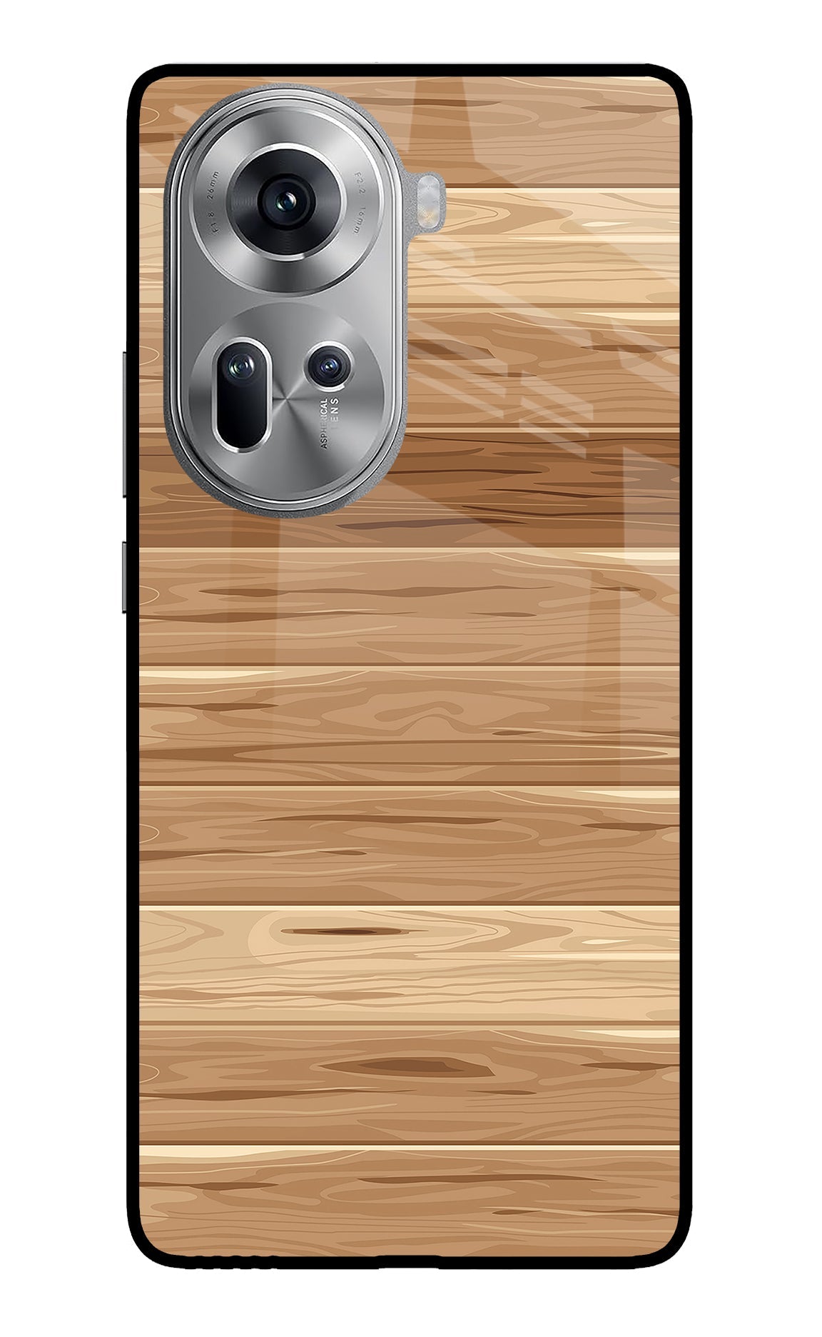 Wooden Vector Oppo Reno11 Glass Case