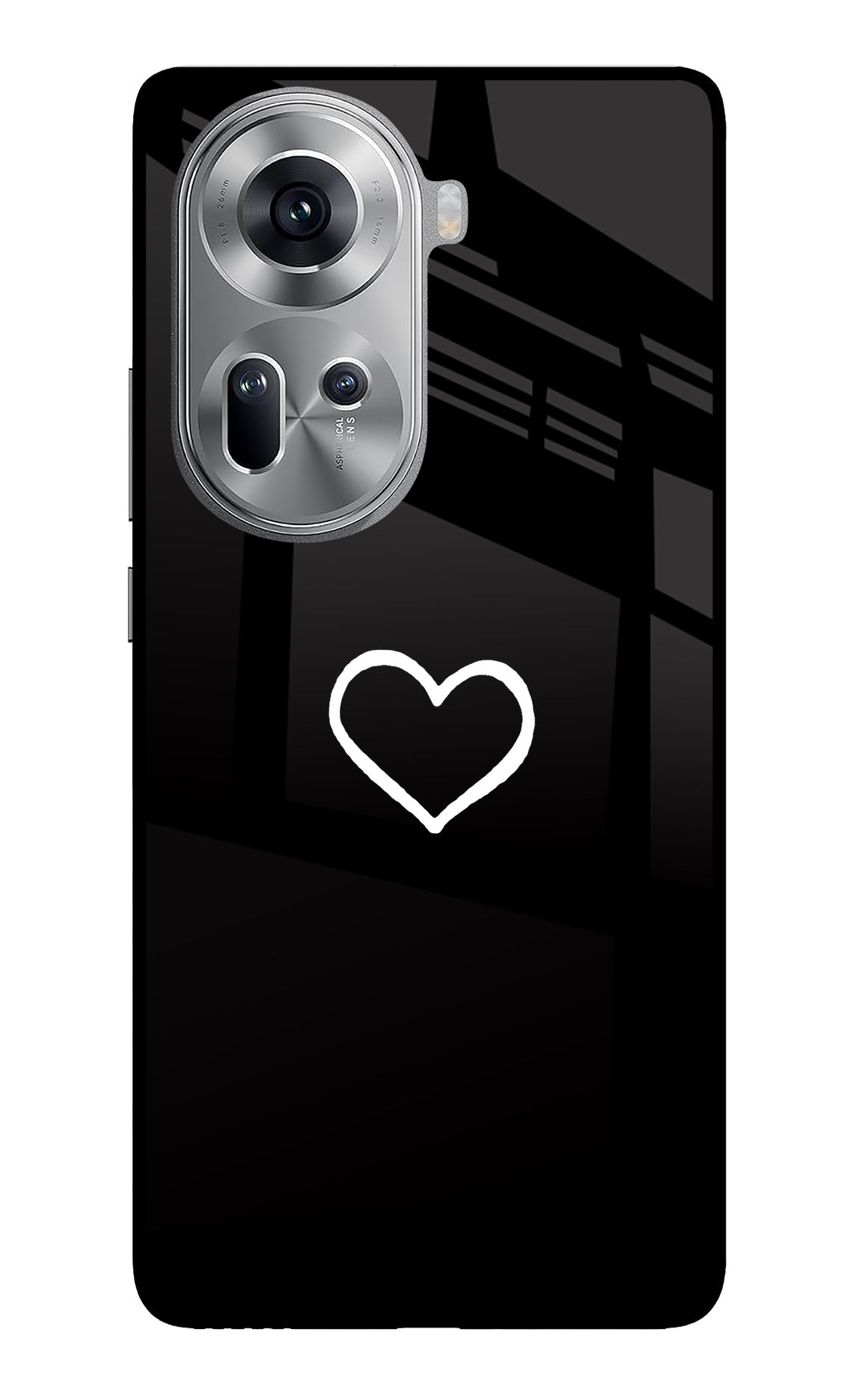 Heart Oppo Reno11 Glass Case