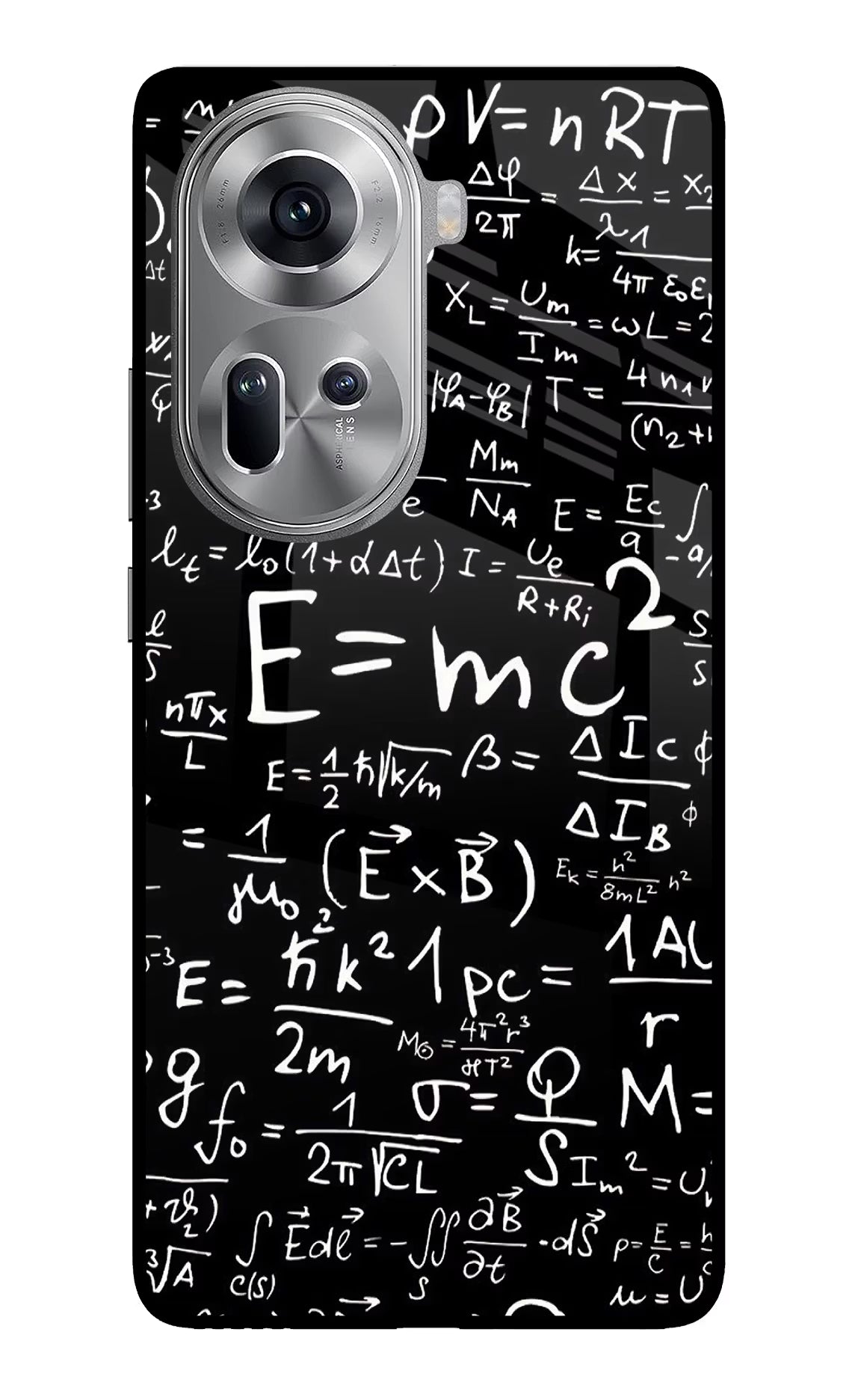 Physics Formula Oppo Reno11 Glass Case Back Cover by Casekaro