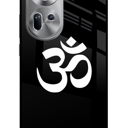 Om Oppo Reno11 Glass Case Back Cover by Casekaro