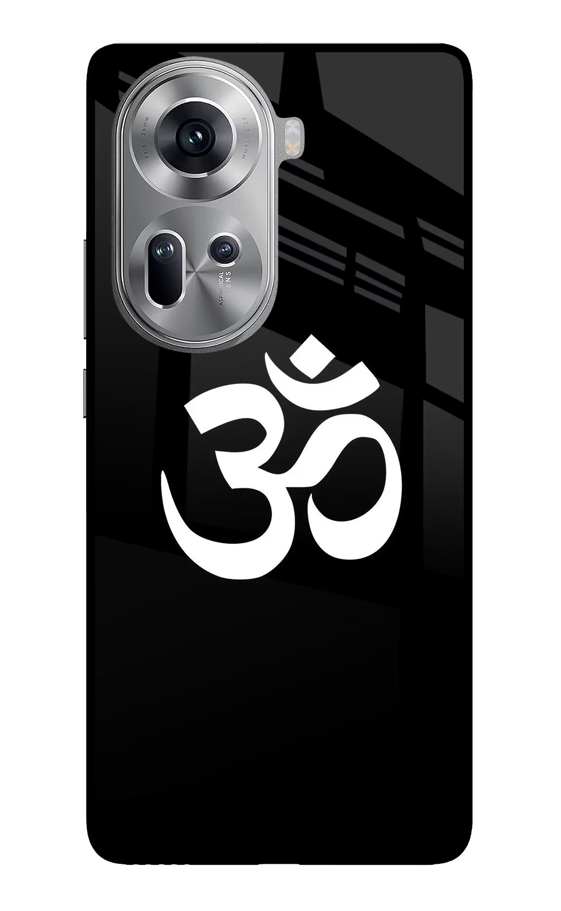 Om Oppo Reno11 Glass Case Back Cover by Casekaro