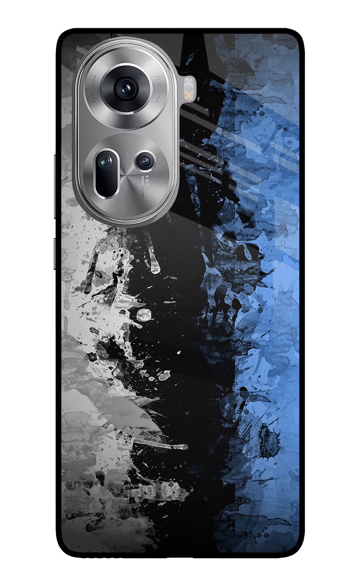 Artistic Design Oppo Reno11 Glass Case Back Cover by Casekaro