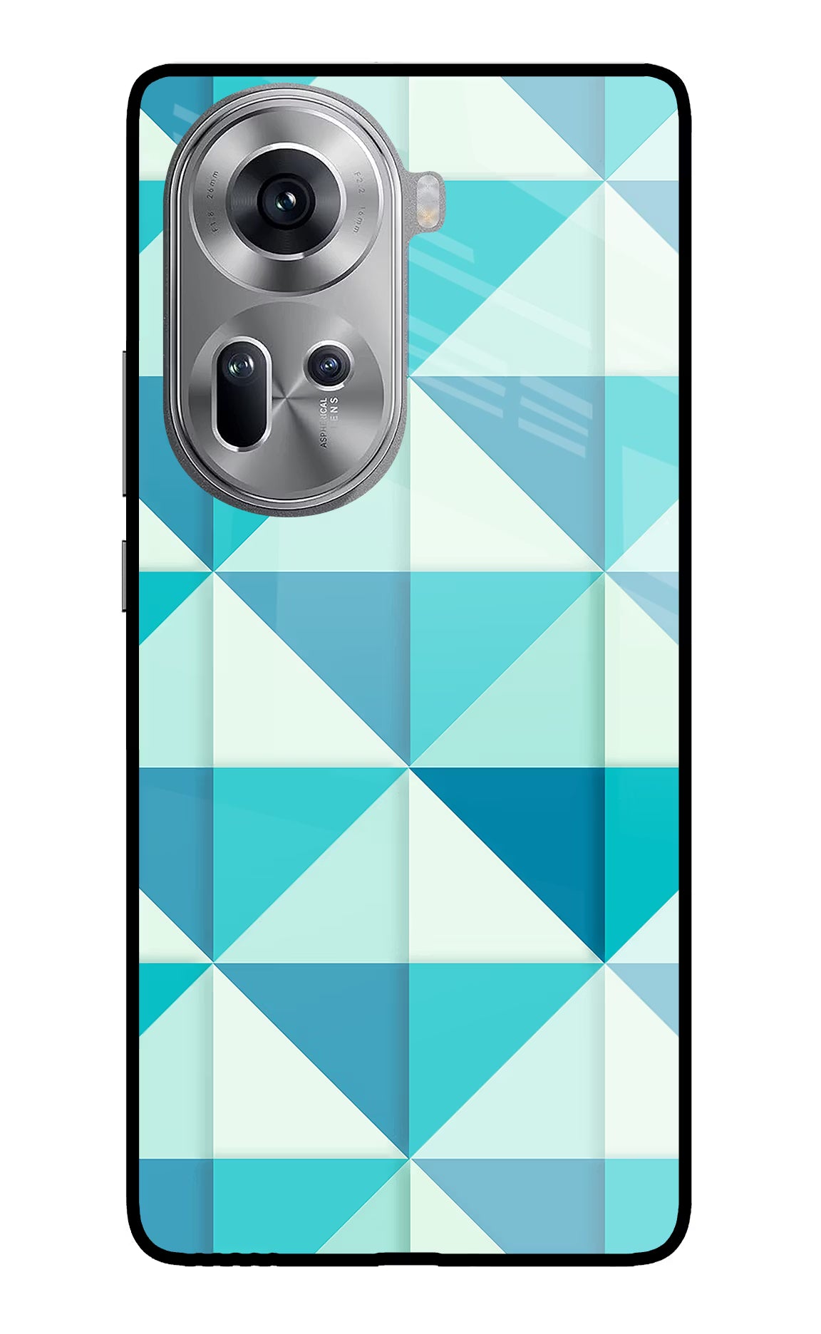 Abstract Oppo Reno11 Glass Case Back Cover by Casekaro