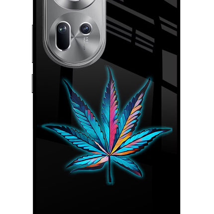 Weed Oppo Reno11 Glass Case Back Cover by Casekaro