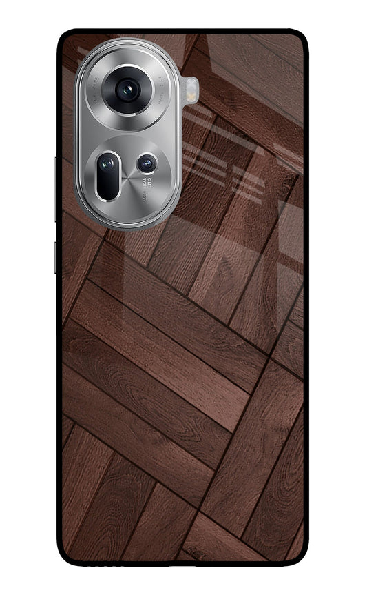 Wooden Texture Design Oppo Reno11 Glass Case