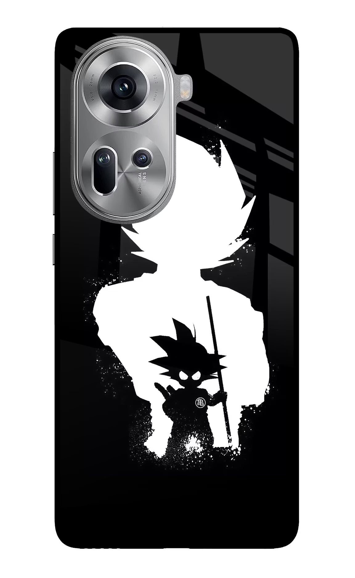 Goku Shadow Oppo Reno11 Glass Case Back Cover by Casekaro