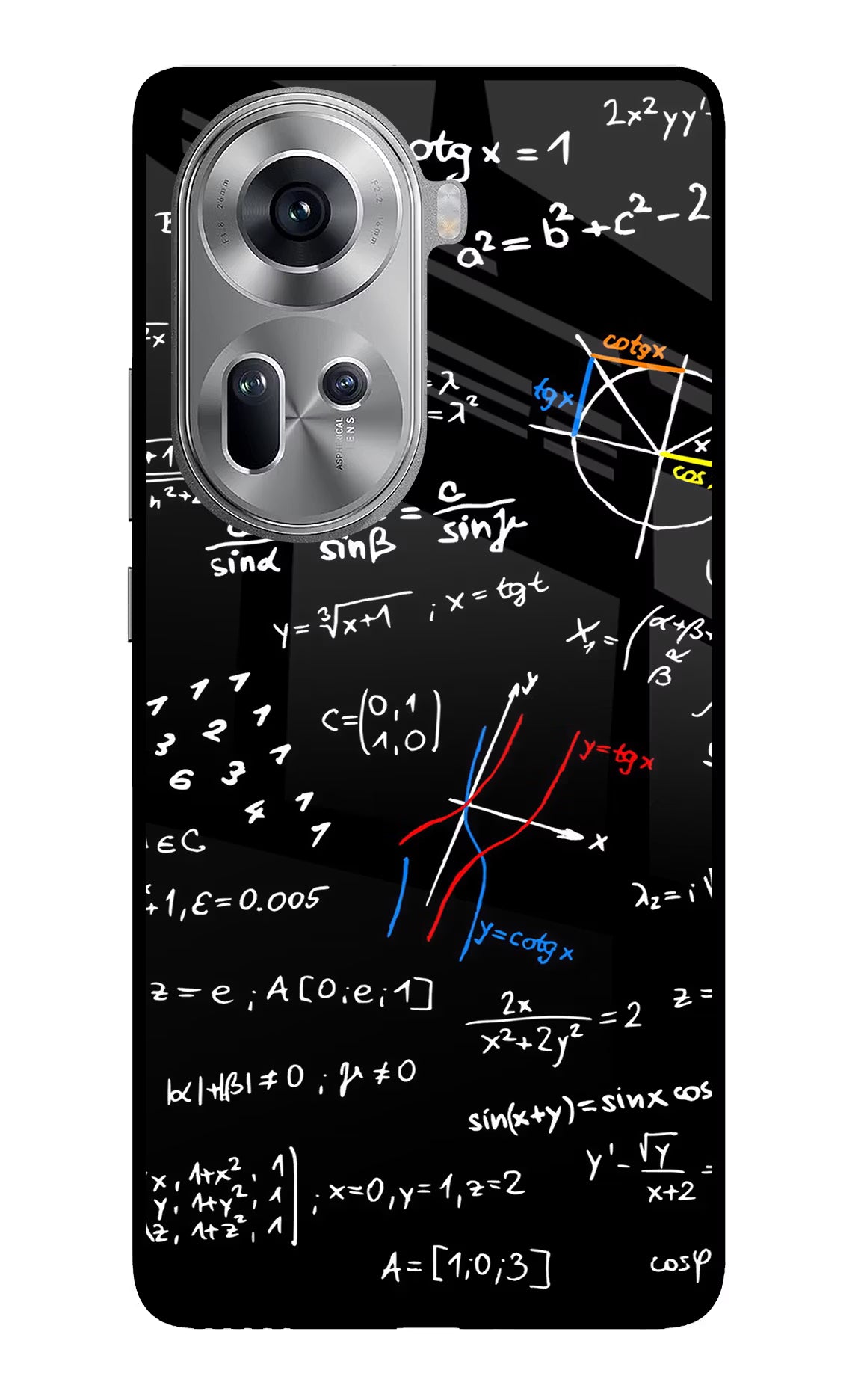 Mathematics Formula Oppo Reno11 Glass Case Back Cover by Casekaro