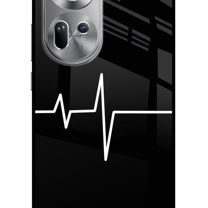 Heart Beats Oppo Reno11 Glass Case Back Cover by Casekaro