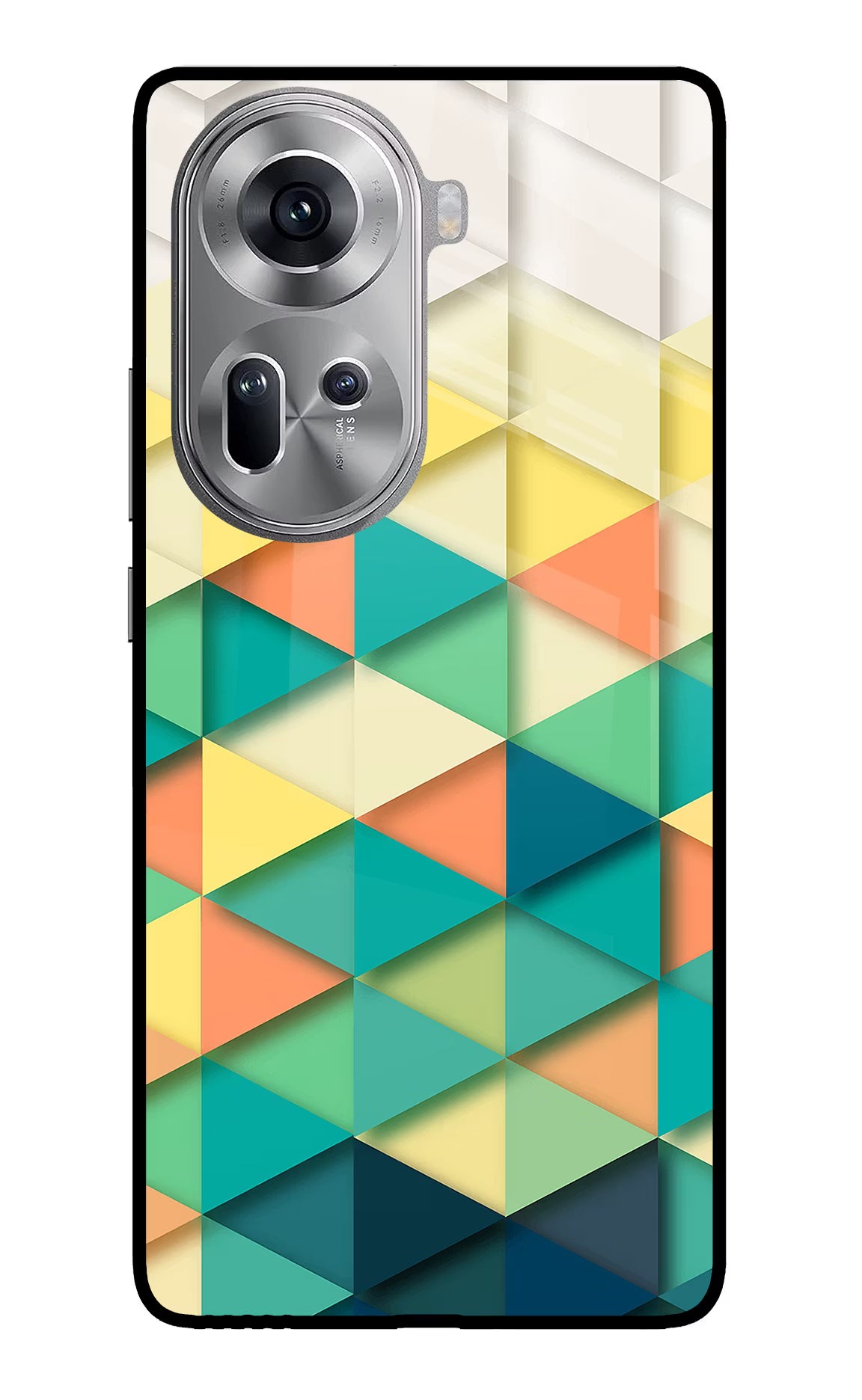 Abstract Oppo Reno11 Glass Case