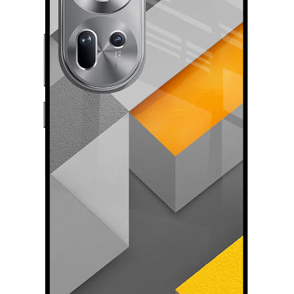 Abstract Oppo Reno11 Glass Case Back Cover by Casekaro