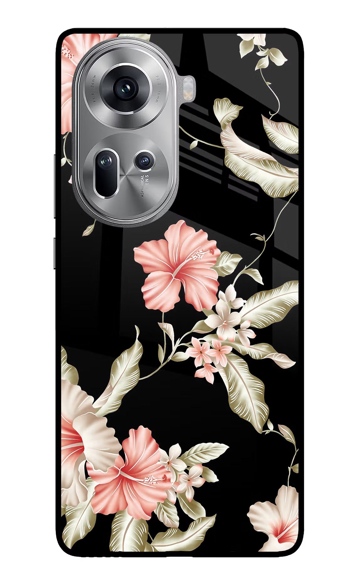 Flowers Oppo Reno11 Glass Case