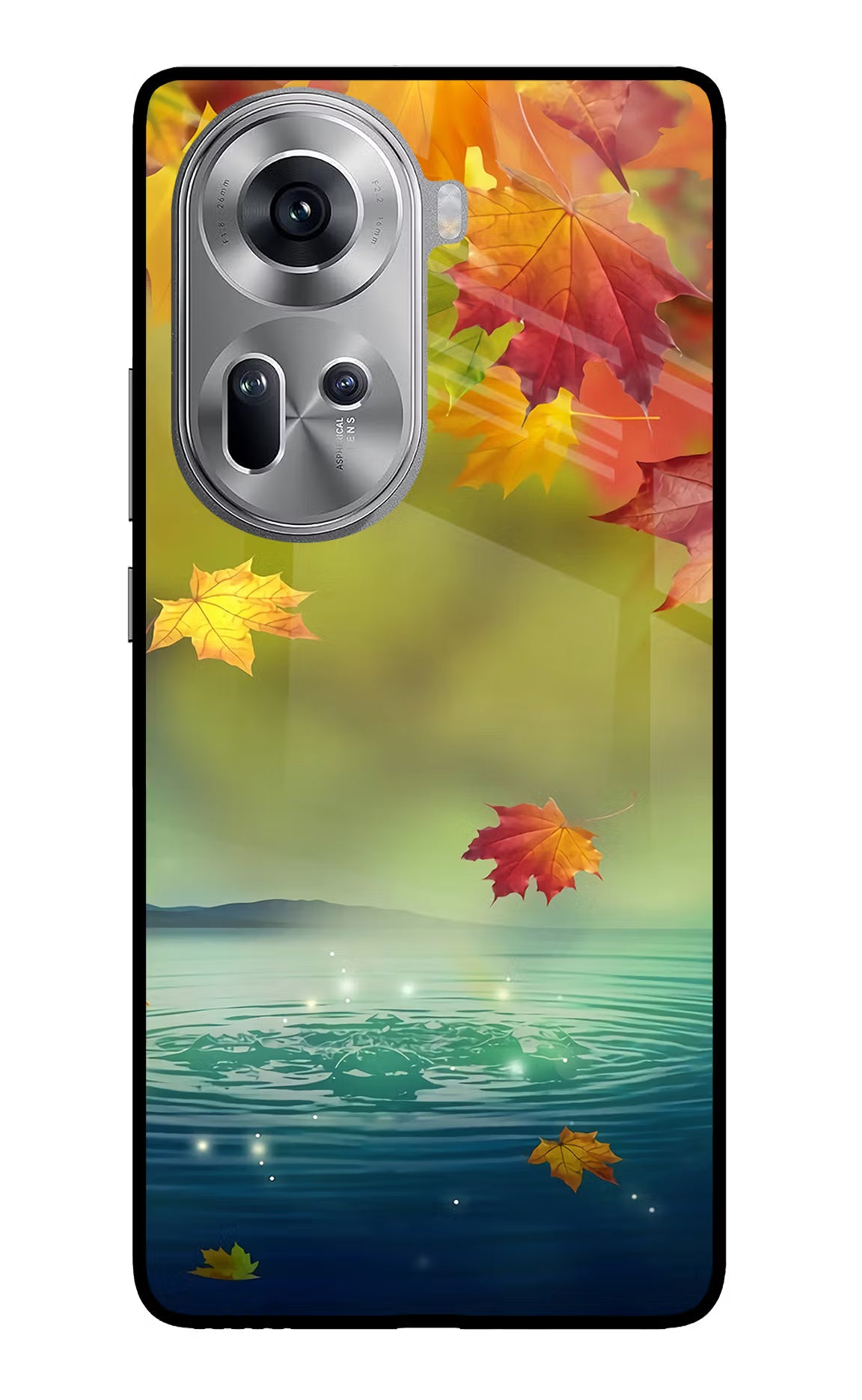 Flowers Oppo Reno11 Glass Case