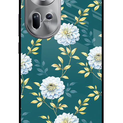 Flowers Oppo Reno11 Glass Case Back Cover by Casekaro