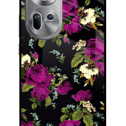 Flowers Oppo Reno11 Glass Case