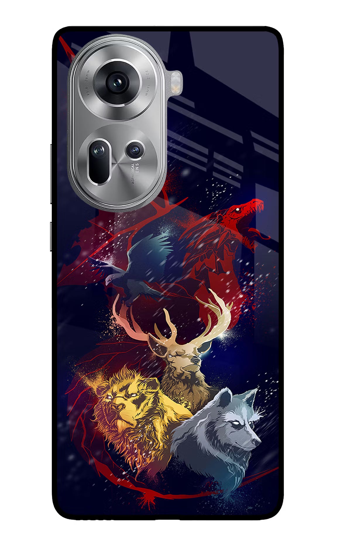 Game Of Thrones Oppo Reno11 Glass Case Back Cover by Casekaro