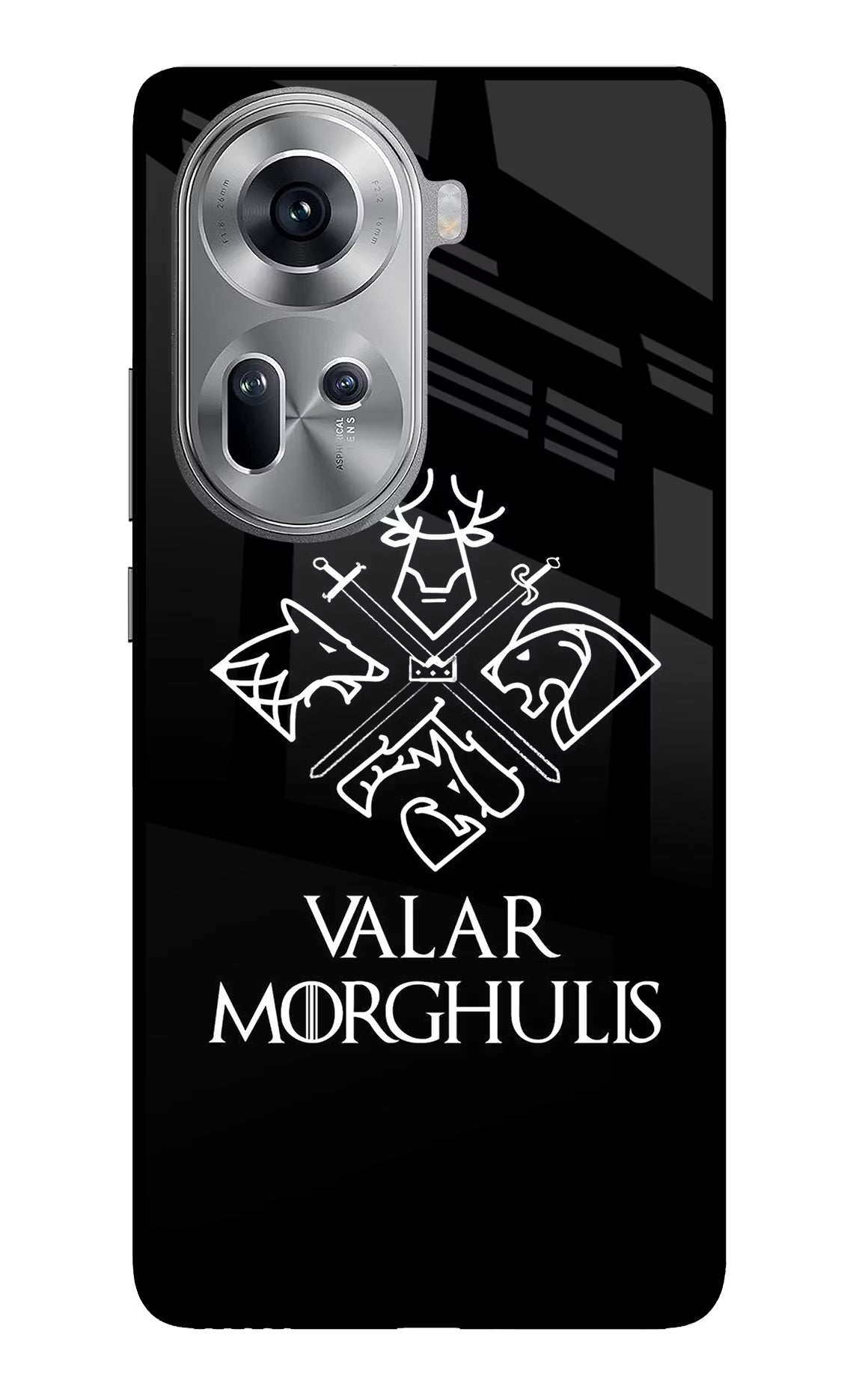 Valar Morghulis | Game Of Thrones Oppo Reno11 Glass Case Back Cover by Casekaro
