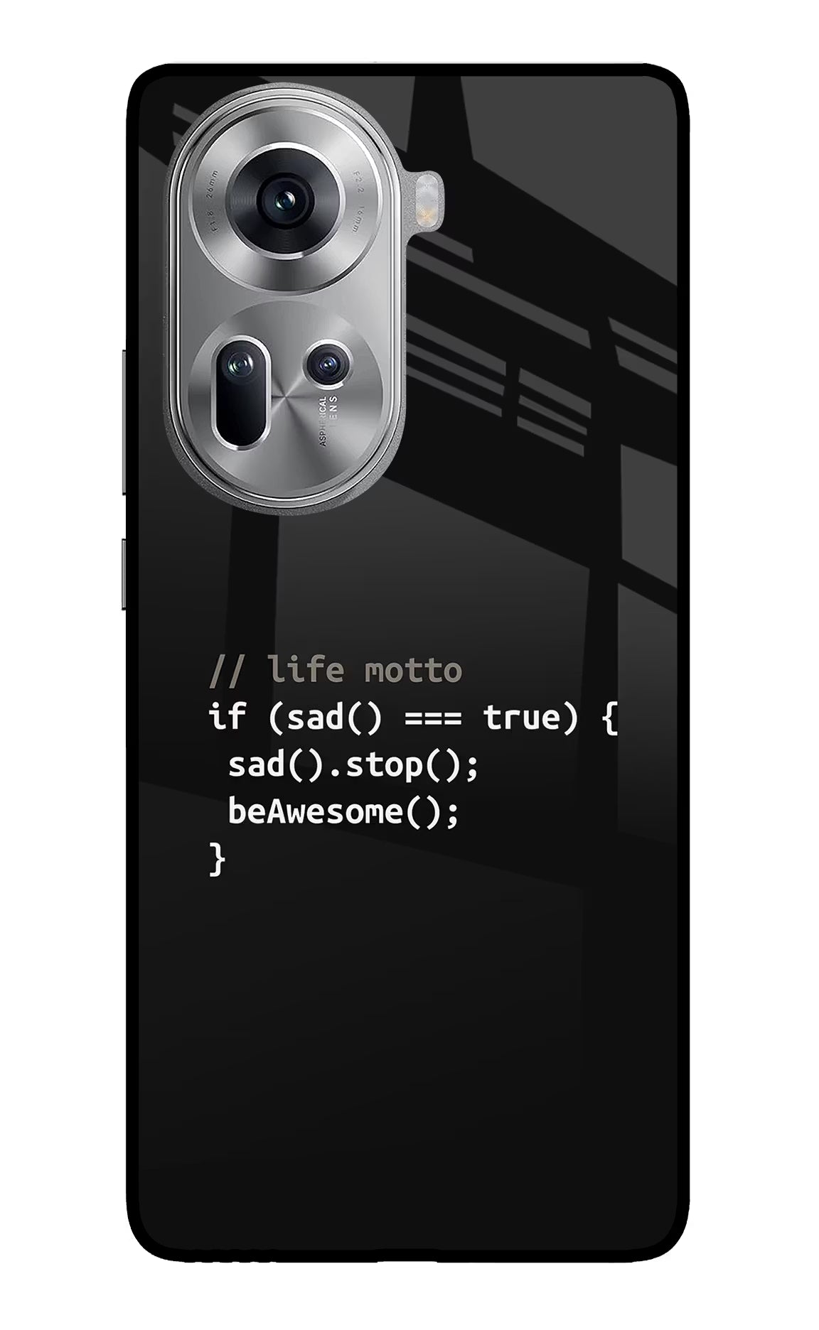 Life Motto Code Oppo Reno11 Glass Case