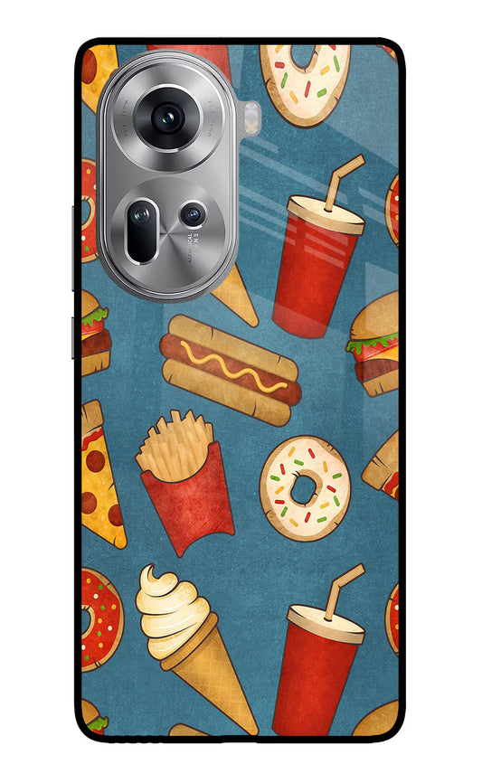 Foodie Oppo Reno11 Glass Case
