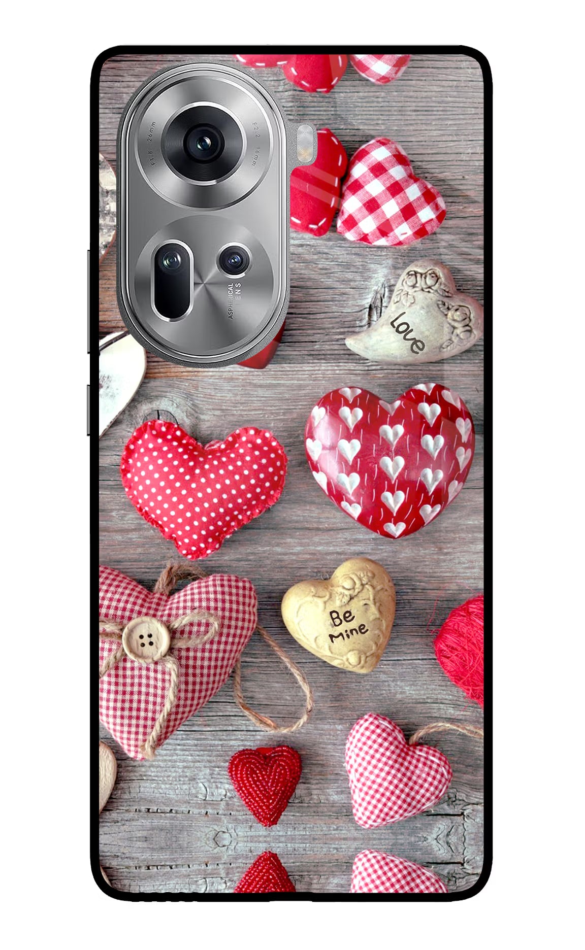 Love Wallpaper Oppo Reno11 Glass Case Back Cover by Casekaro