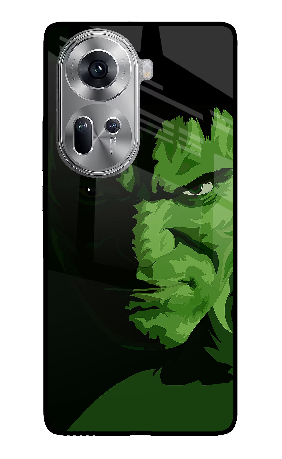 HULK Oppo Reno11 Glass Case Back Cover by Casekaro