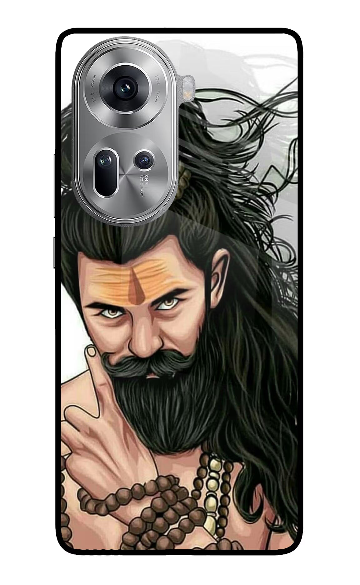 Mahadev Oppo Reno11 Glass Case Back Cover by Casekaro