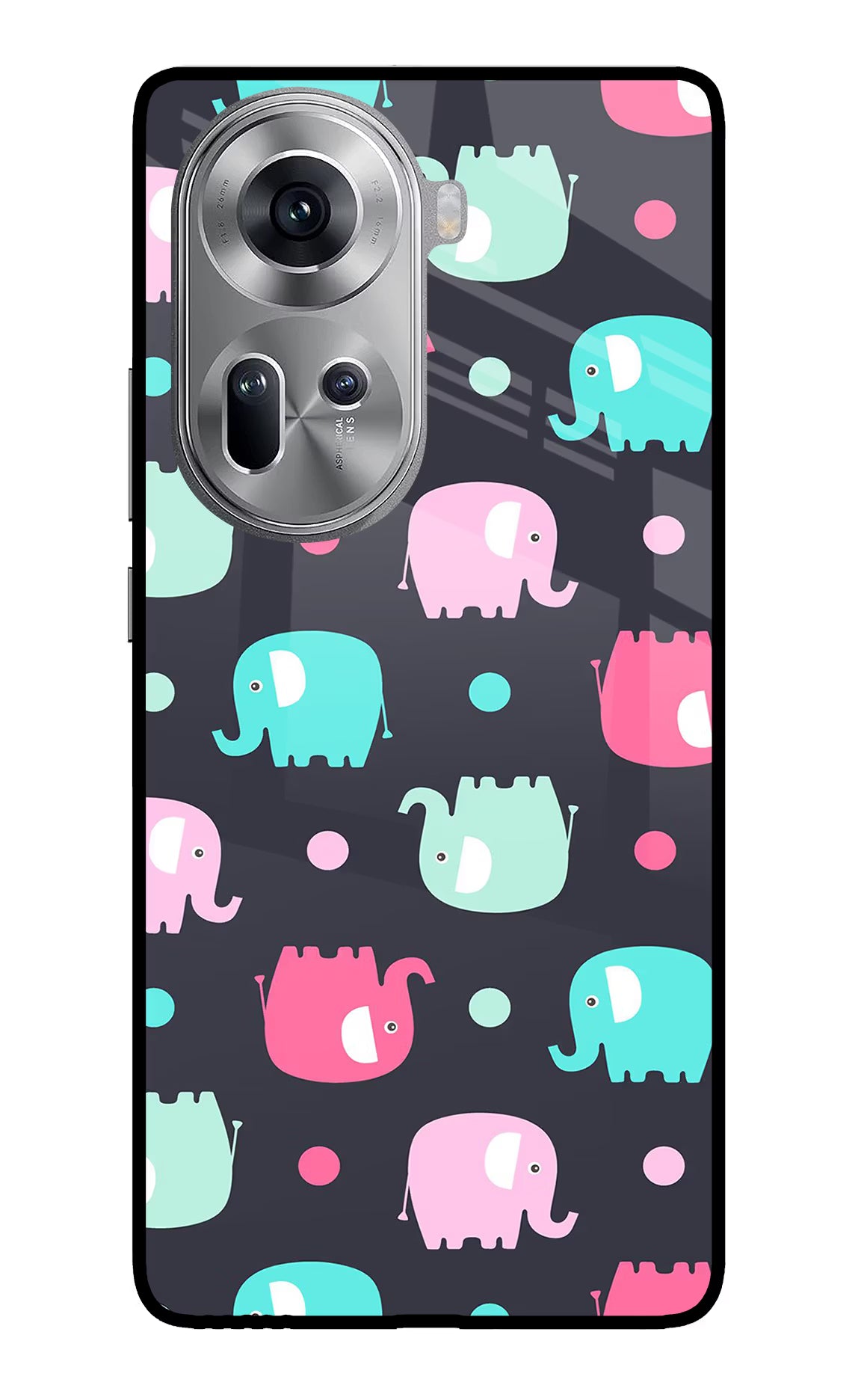 Elephants Oppo Reno11 Glass Case