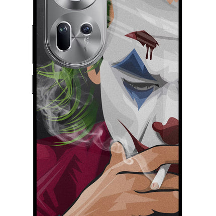 Joker Smoking Oppo Reno11 Glass Case Back Cover by Casekaro