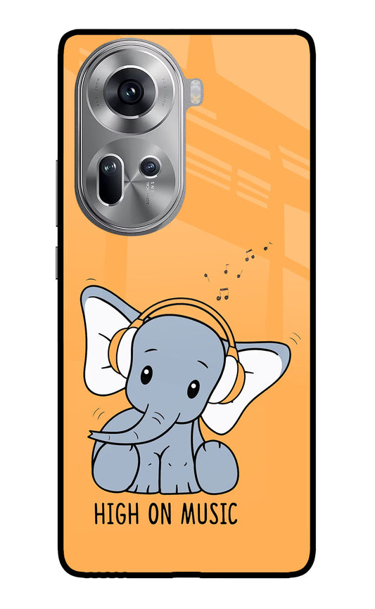 High On Music Oppo Reno11 Glass Case
