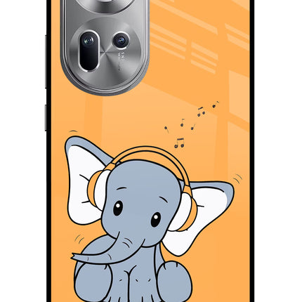 High On Music Oppo Reno11 Glass Case Back Cover by Casekaro