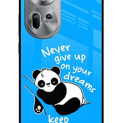 Keep Sleeping Oppo Reno11 Glass Case Back Cover by Casekaro