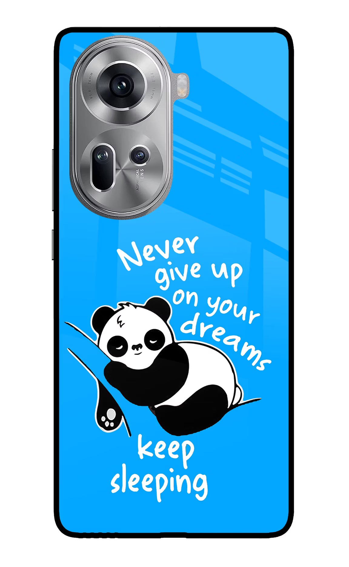 Keep Sleeping Oppo Reno11 Glass Case Back Cover by Casekaro