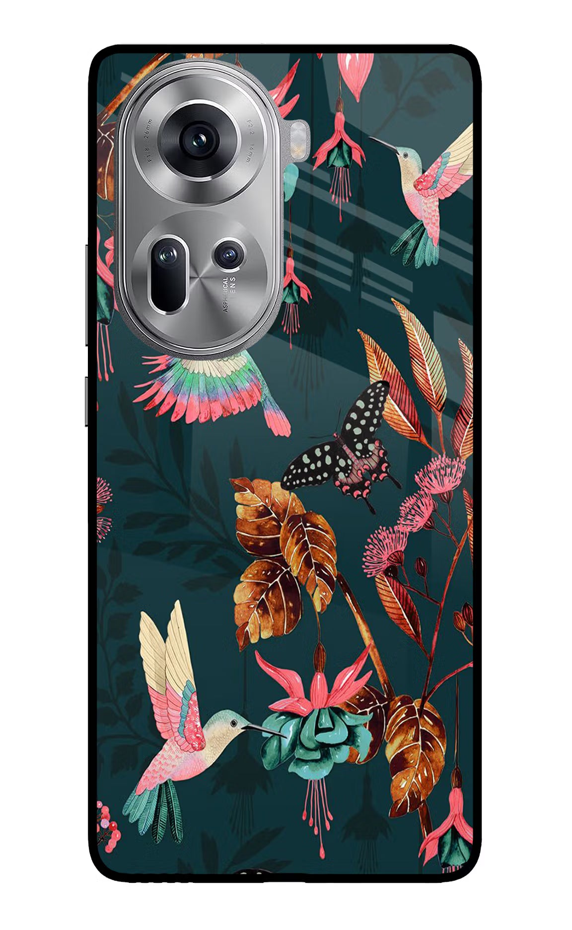 Birds Oppo Reno11 Glass Case Back Cover by Casekaro