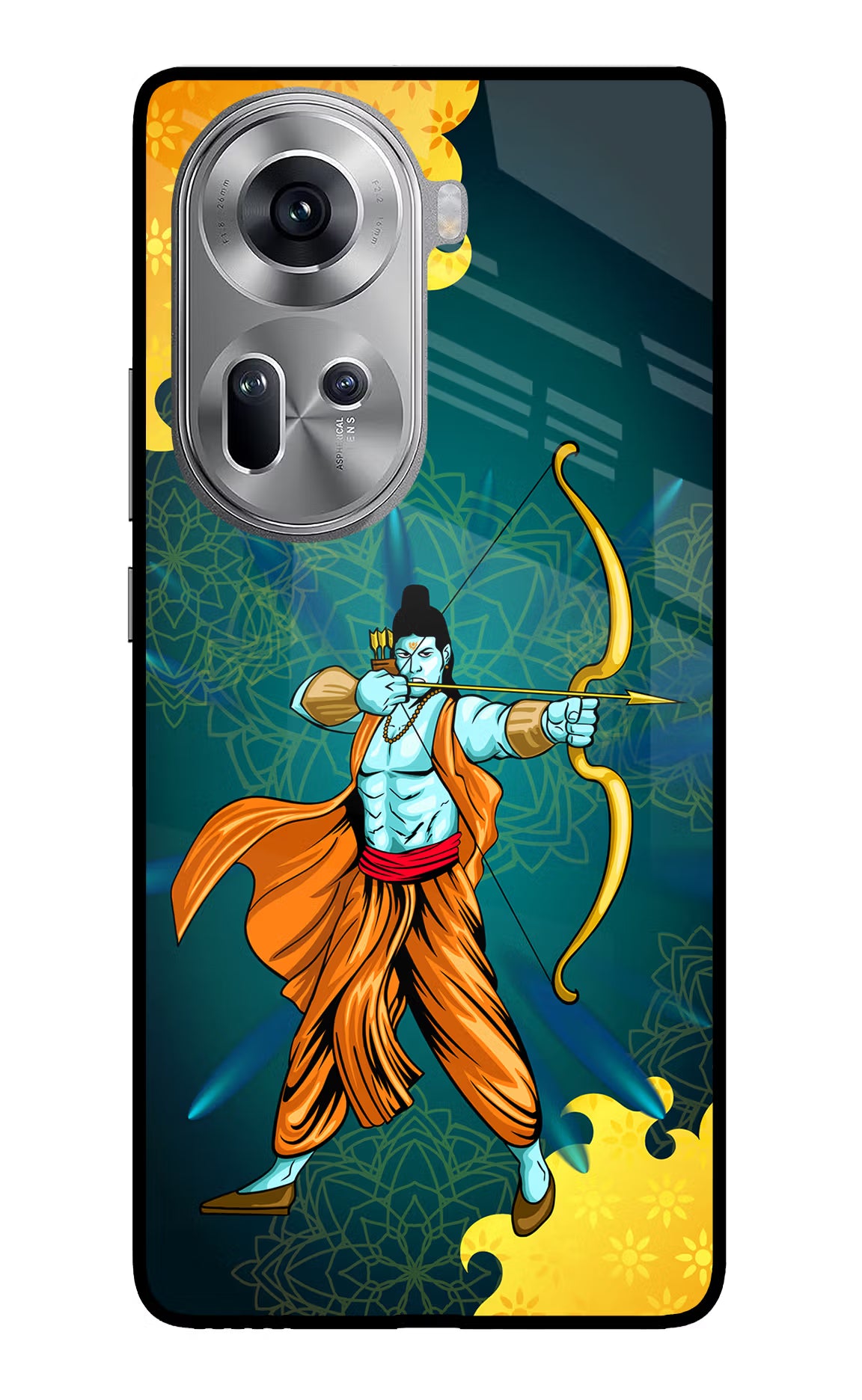 Lord Ram - 6 Oppo Reno11 Glass Case Back Cover by Casekaro