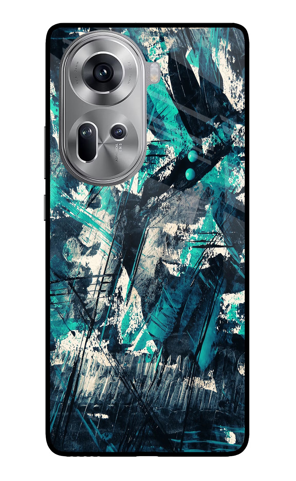 Artwork Oppo Reno11 Glass Case Back Cover by Casekaro